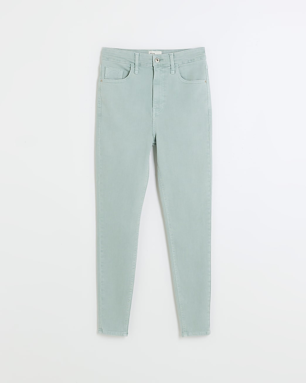 Blue aqua high rise skinny jeans