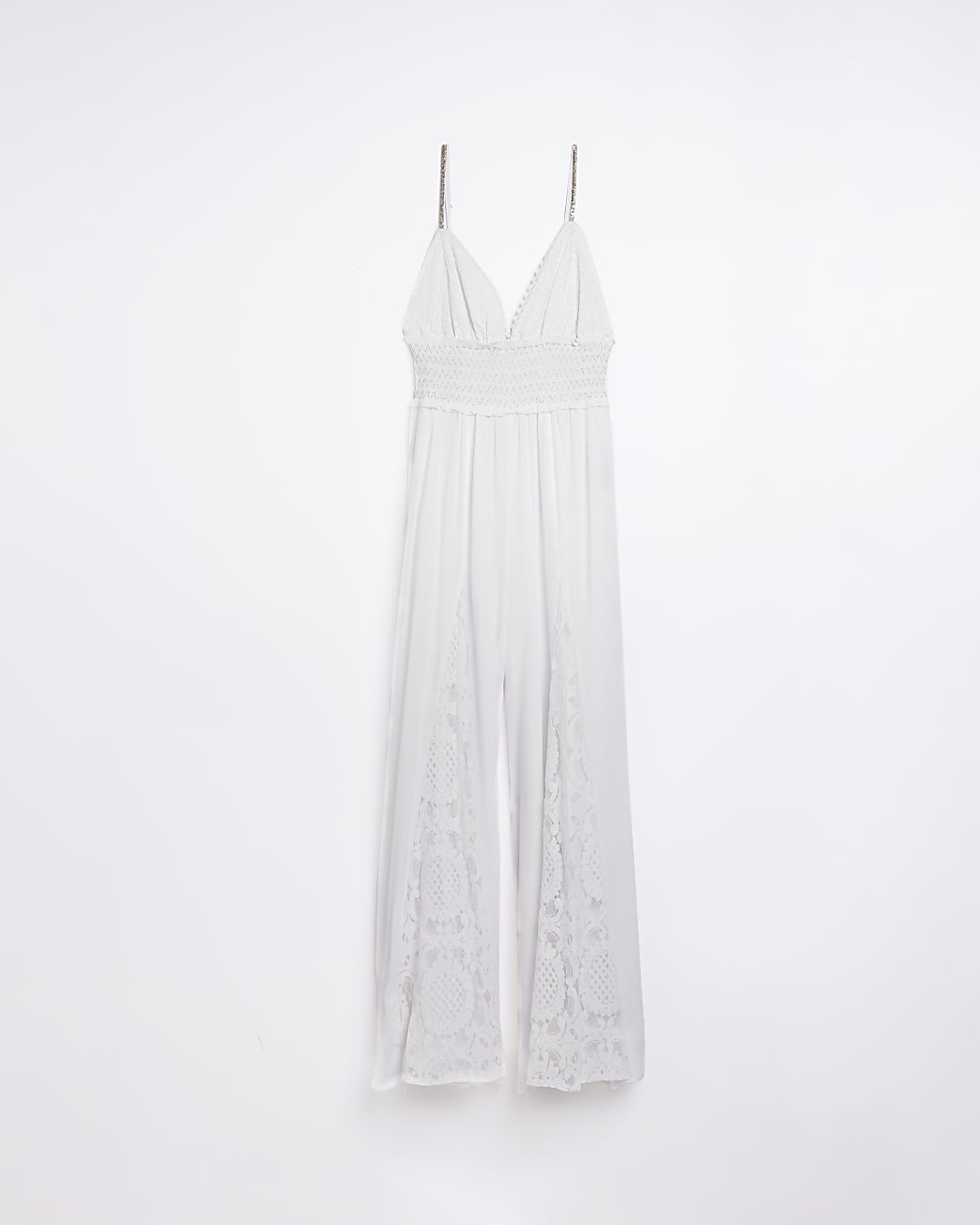 White Lace Cami maxi Jumpsuit