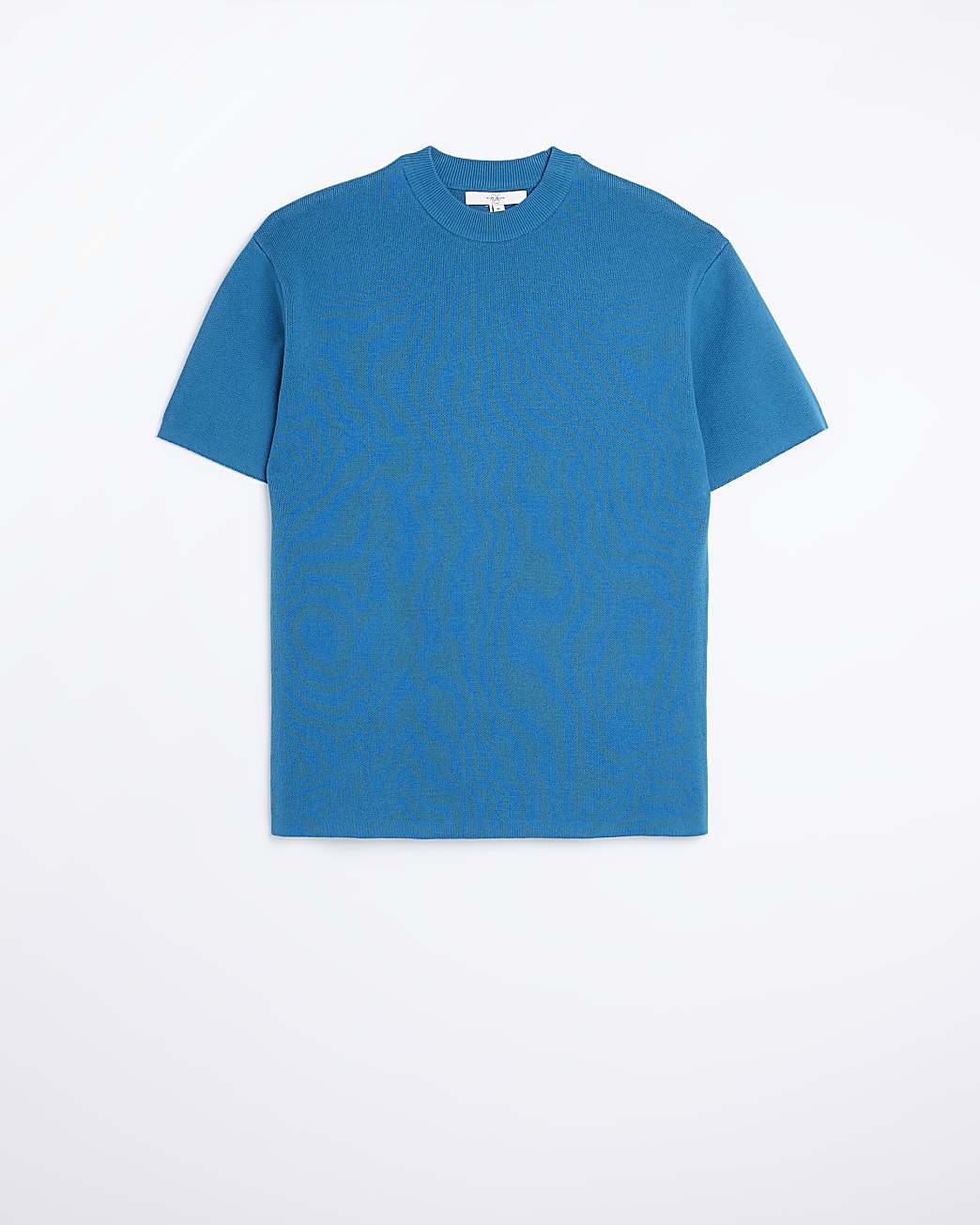 Blue regular fit knitted t-shirt