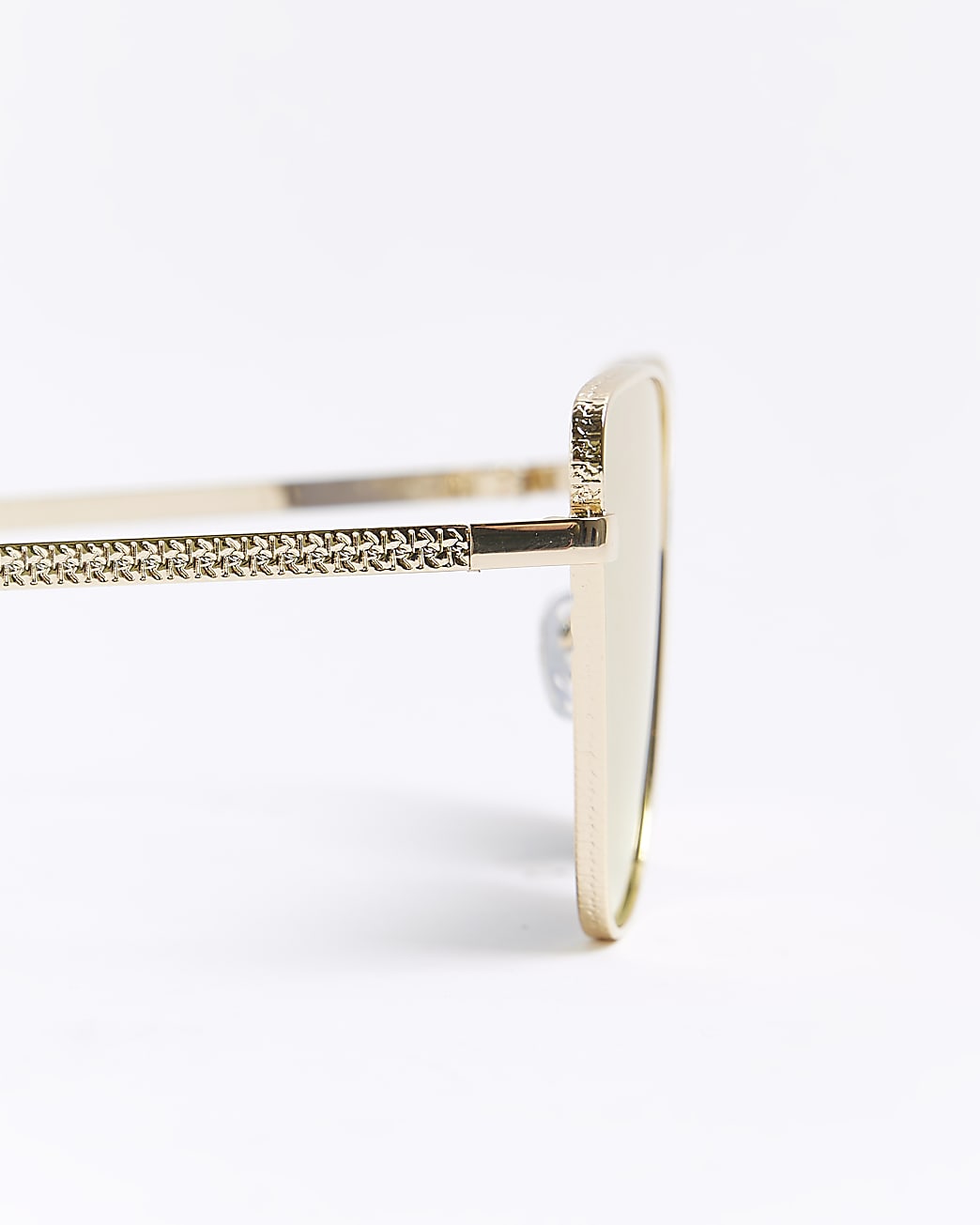 Gold winged metal cateye sunglasses