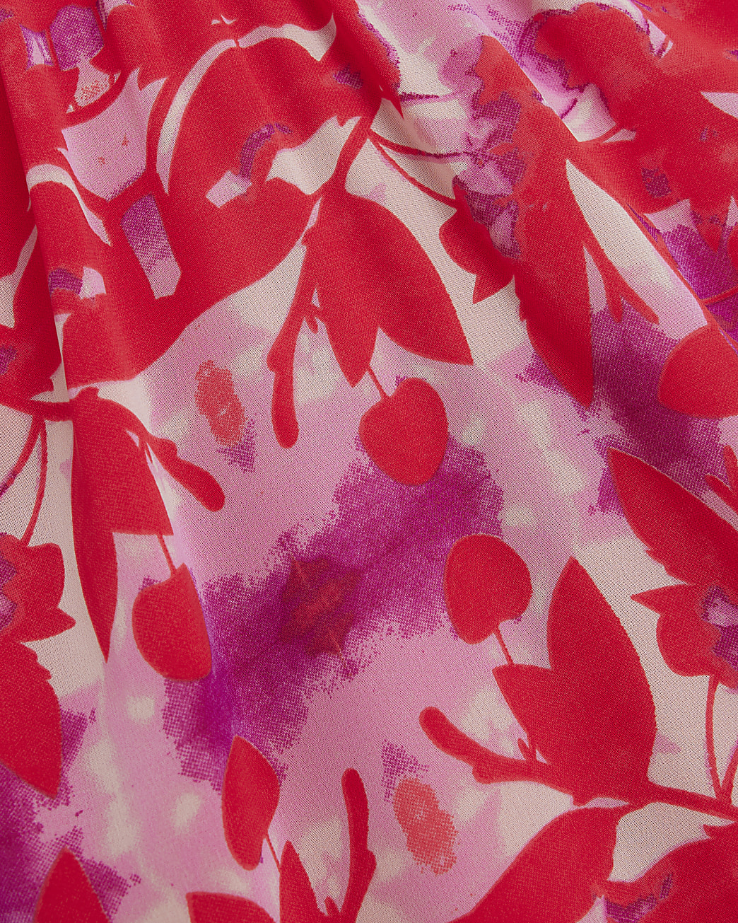 Petite red floral slip maxi dress