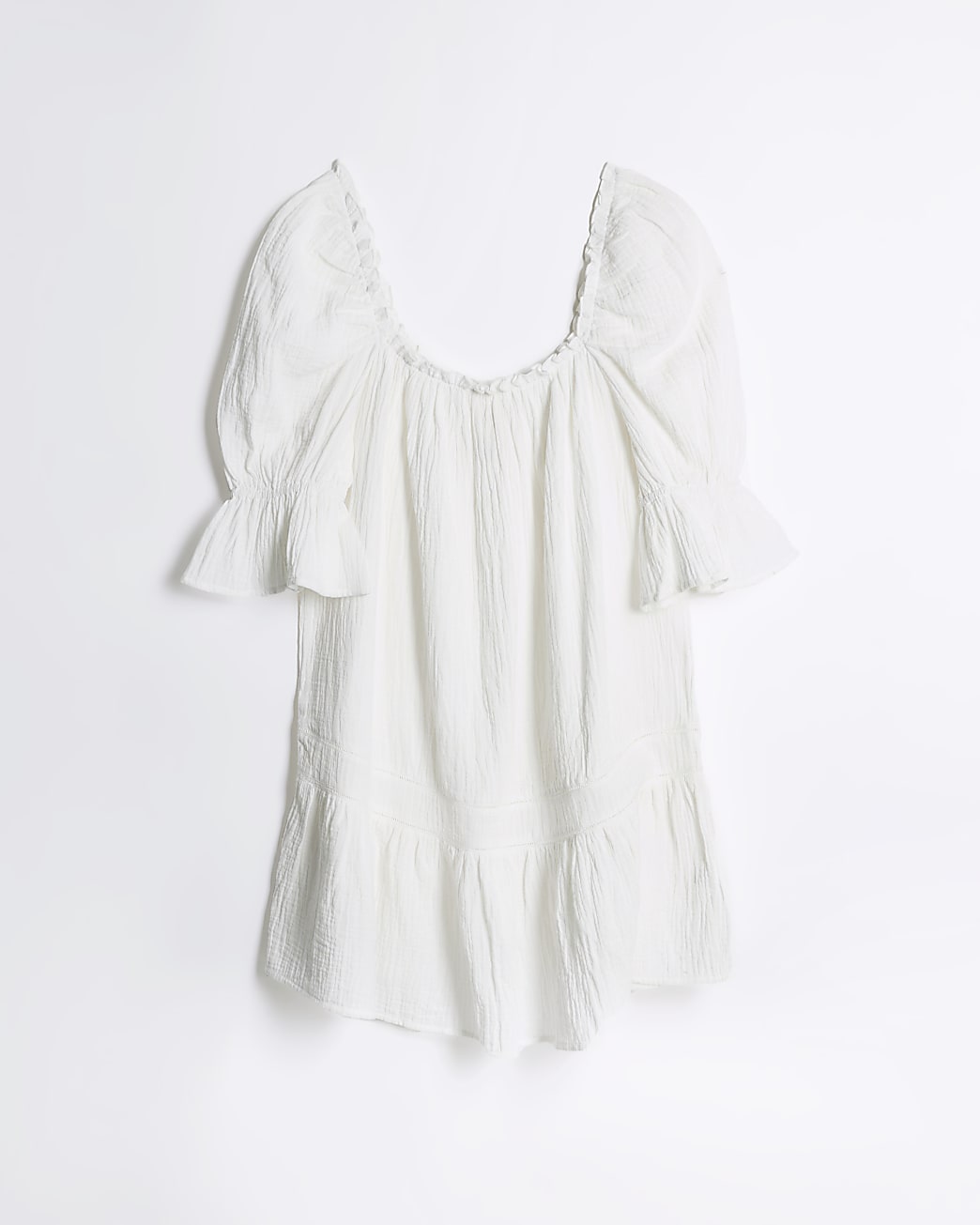 Cream smock mini dress