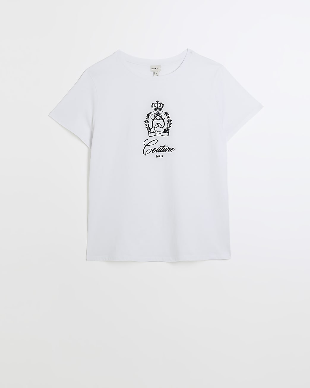 Plus white embroidered t-shirt