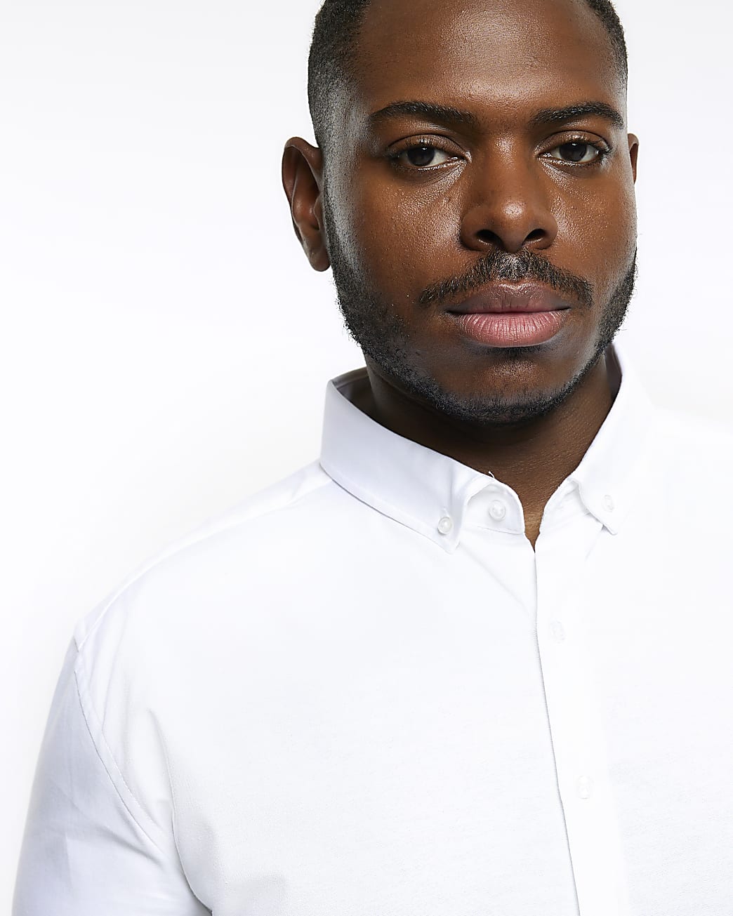 Big & Tall White slim fit oxford hirt