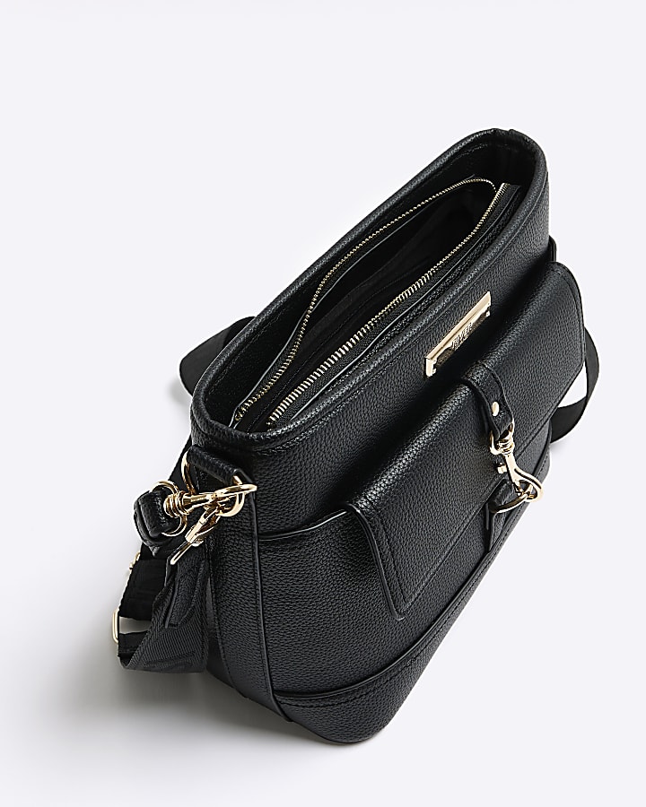 Black utility cross body bag