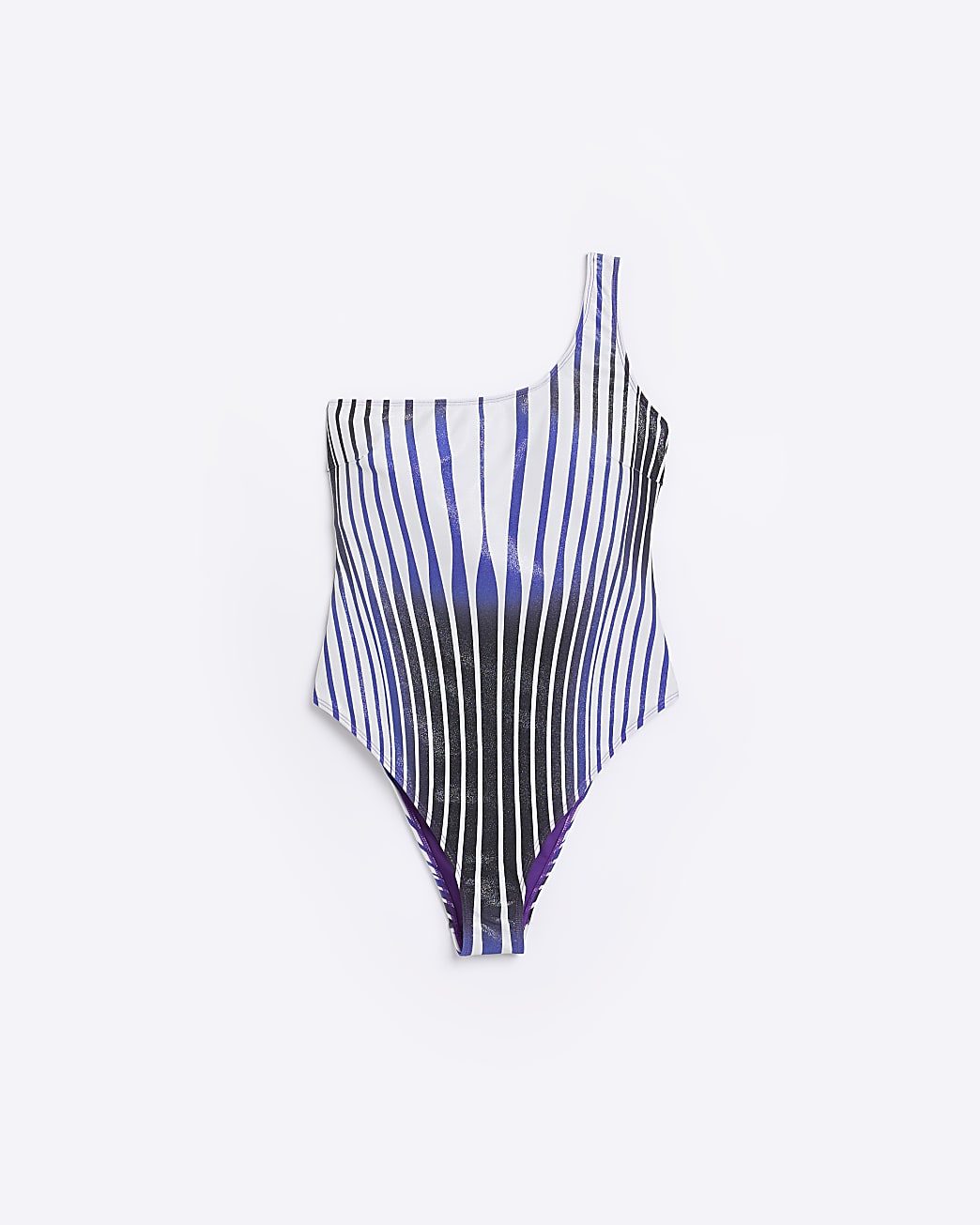 Blue One Shoulder Swimsuit