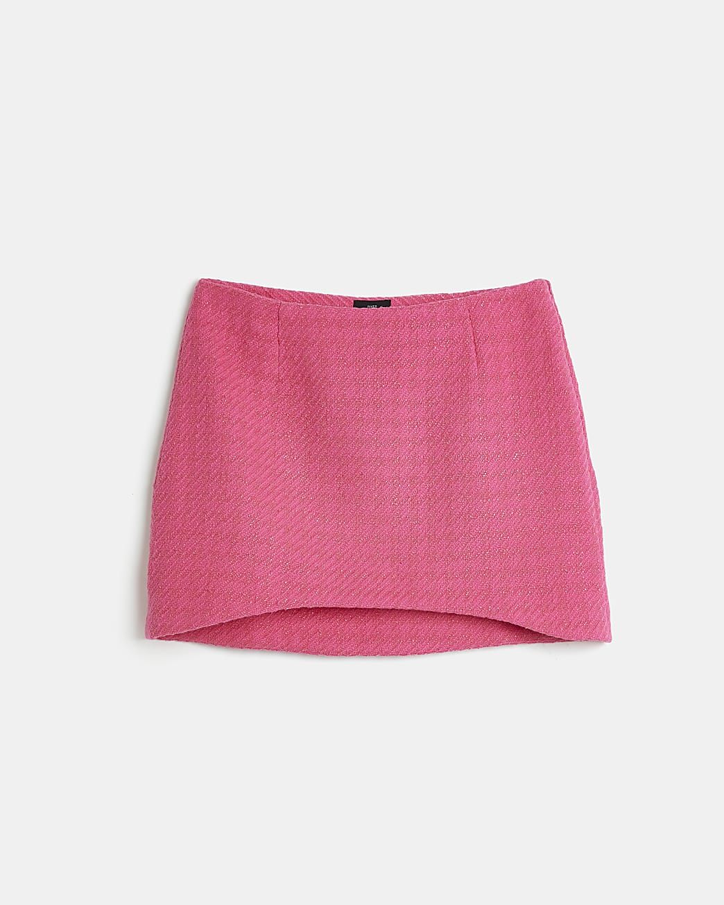 Petite pink boucle mini skirt
