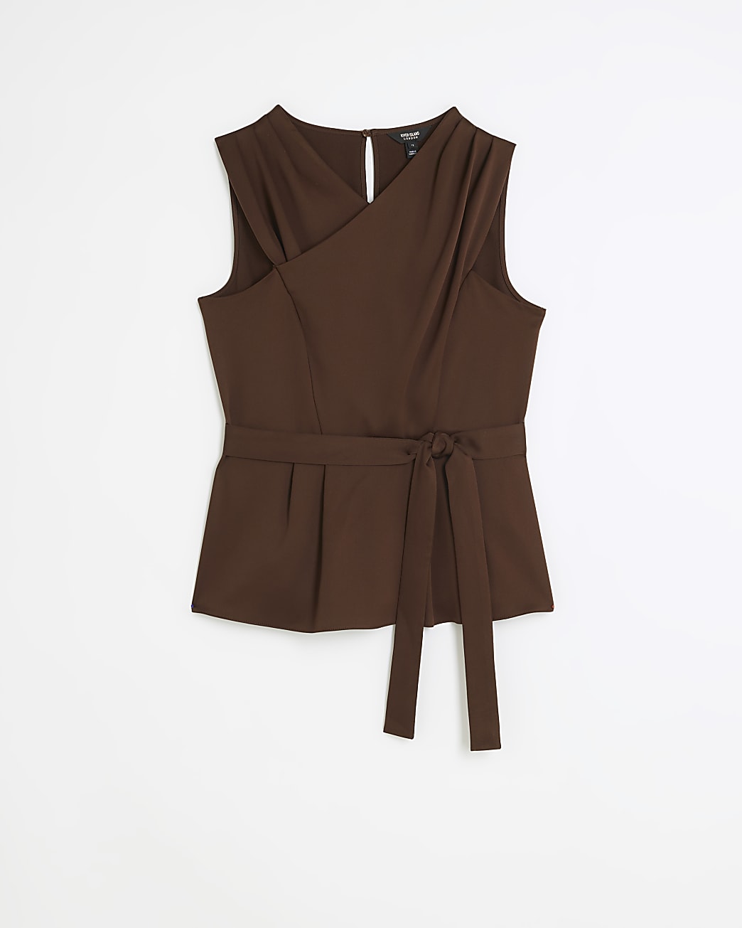 Brown cross front top