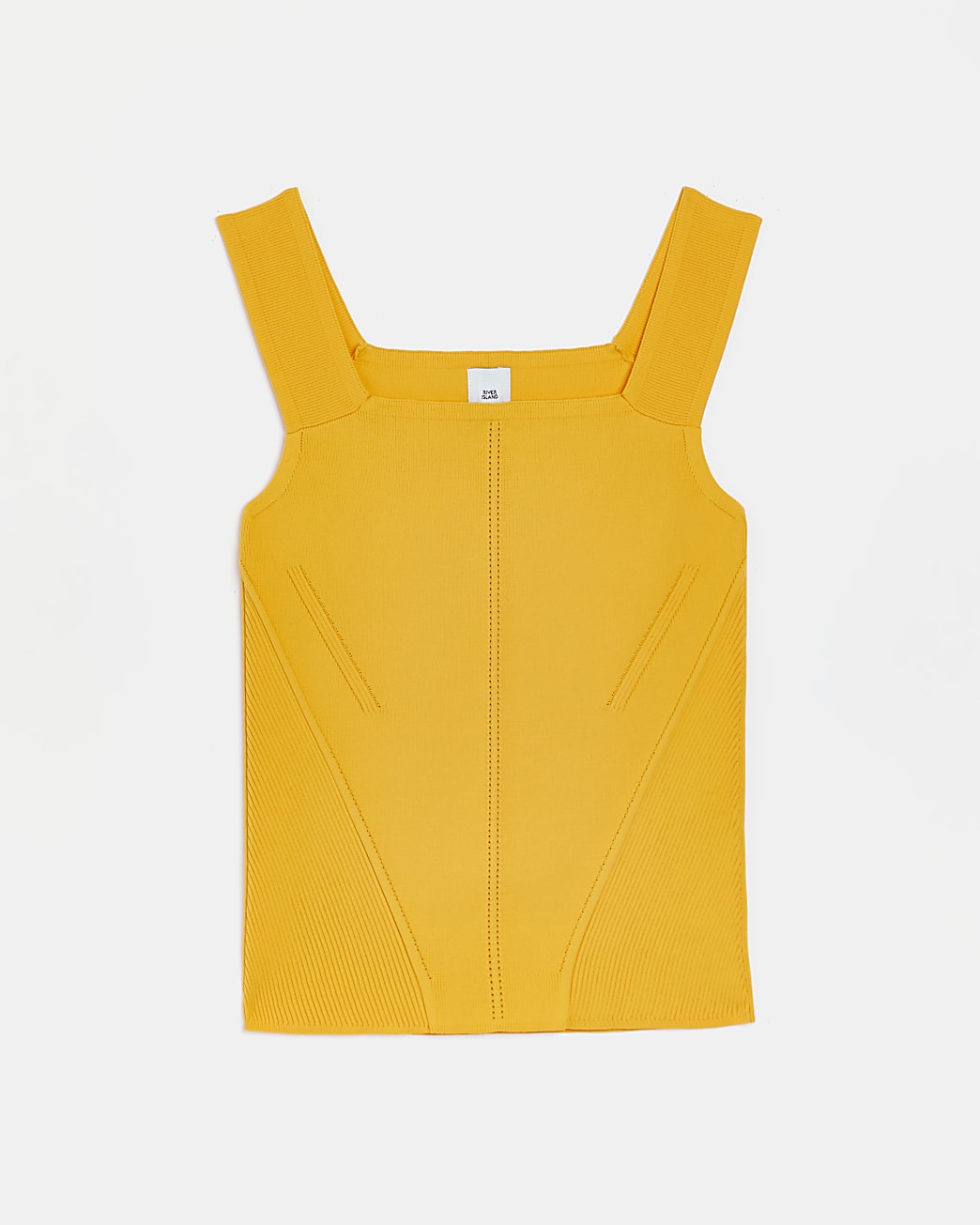 Orange knitted vest top