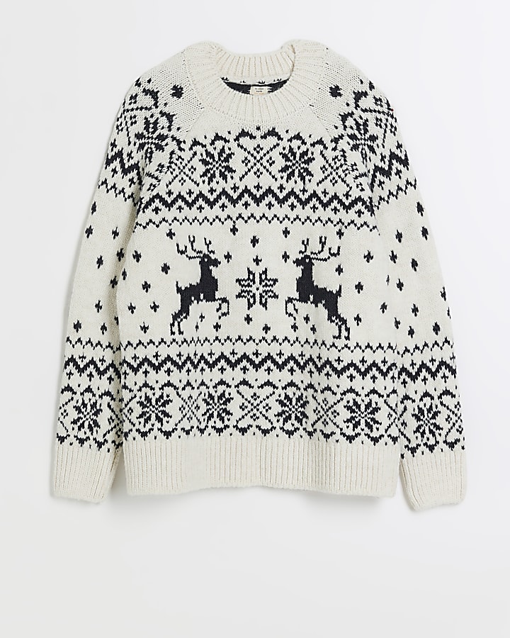 Navy Reindeer Christmas Jumper