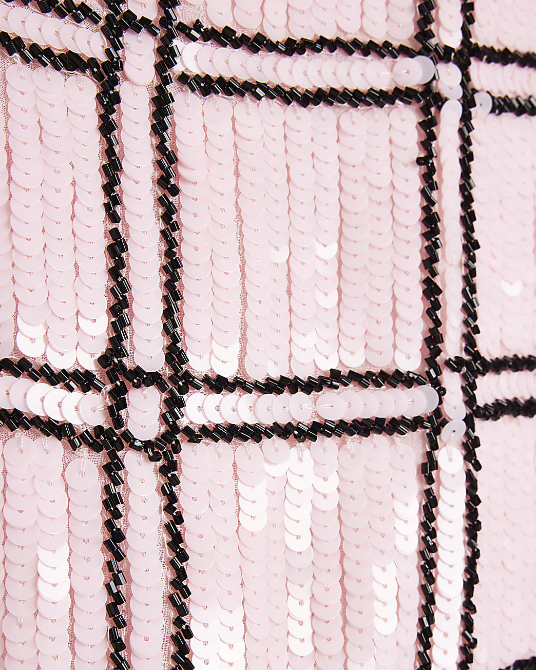 Pink Check Mini Sequin Skirt