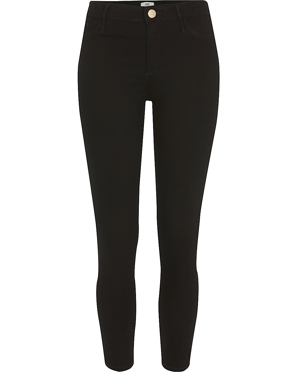 Petite black Molly mid rise skinny jeans