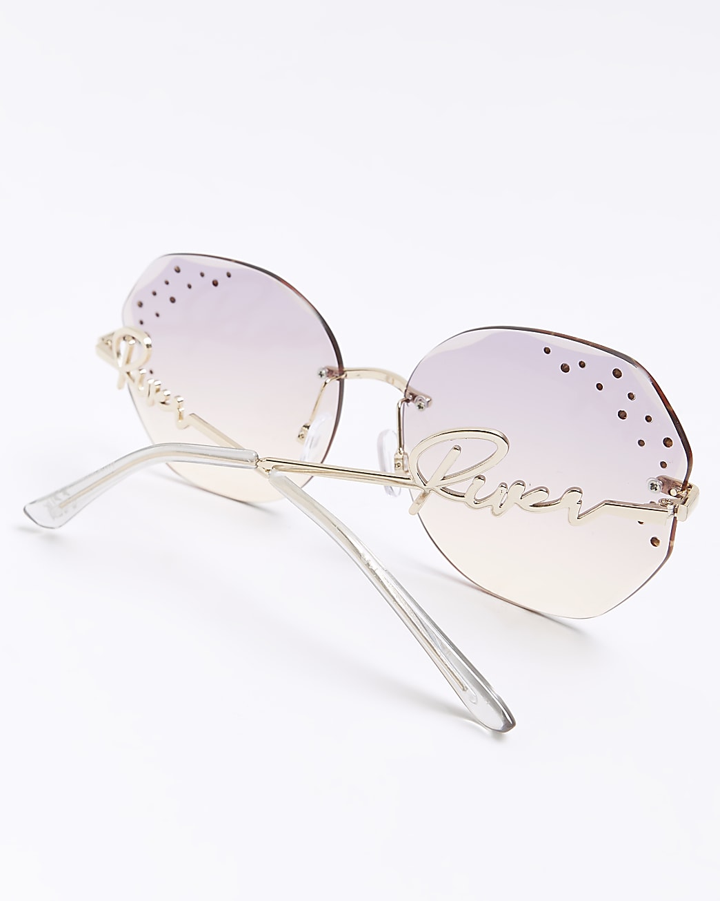 Gold oversized sunglasses