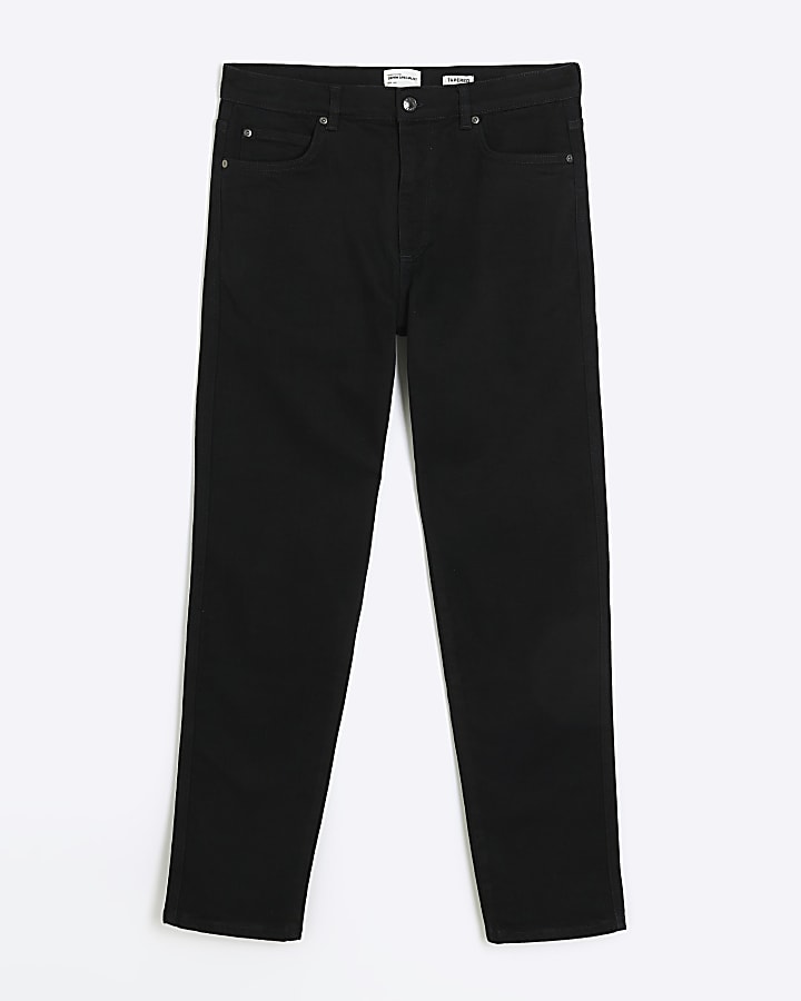 Black tapered fit jeans