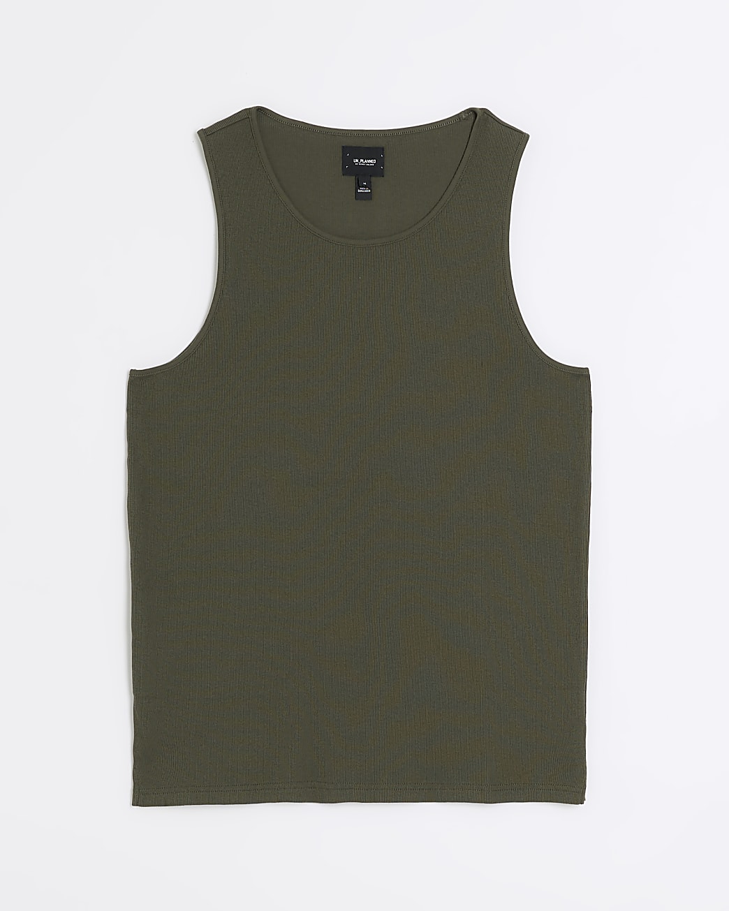 Khaki slim fit rib vest