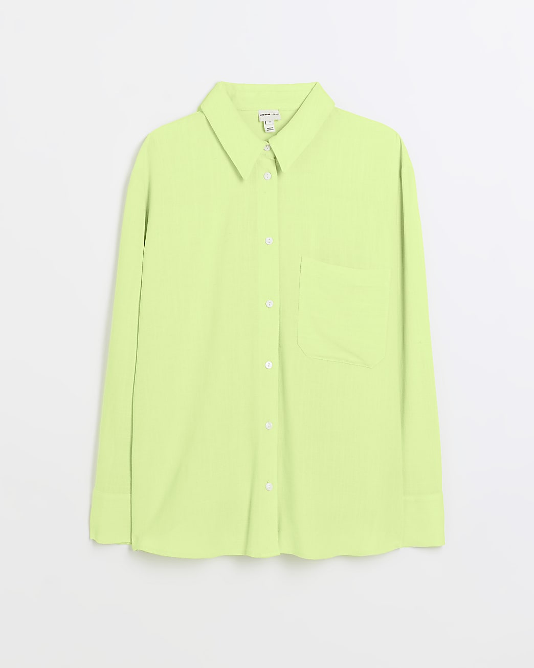 Lime green linen oversized shirt