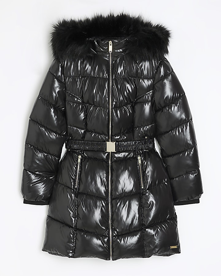 Black fitted padded jacket
