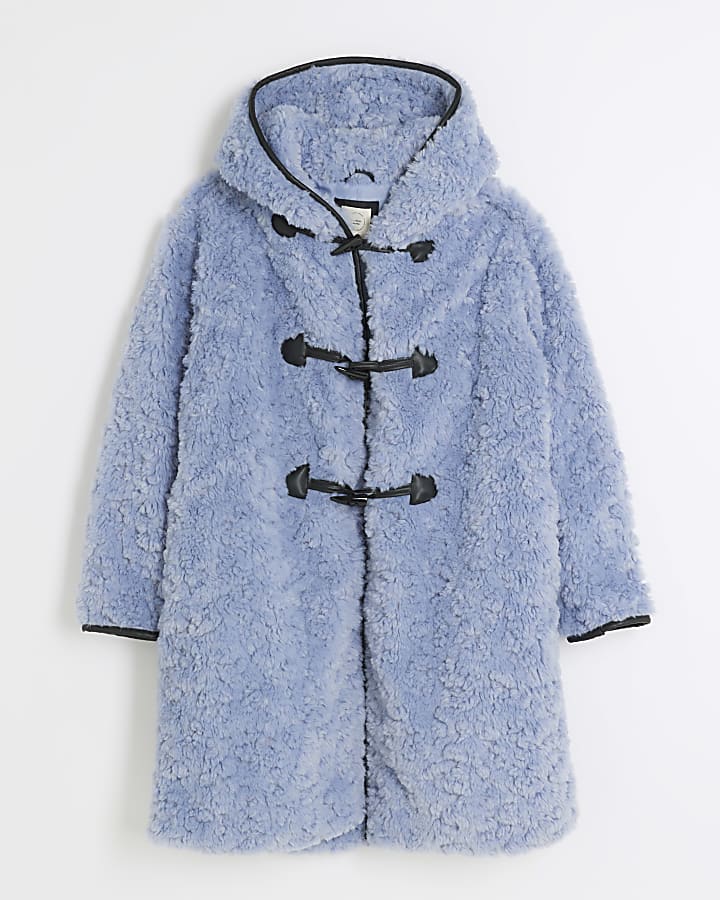 Blue borg duffle coat