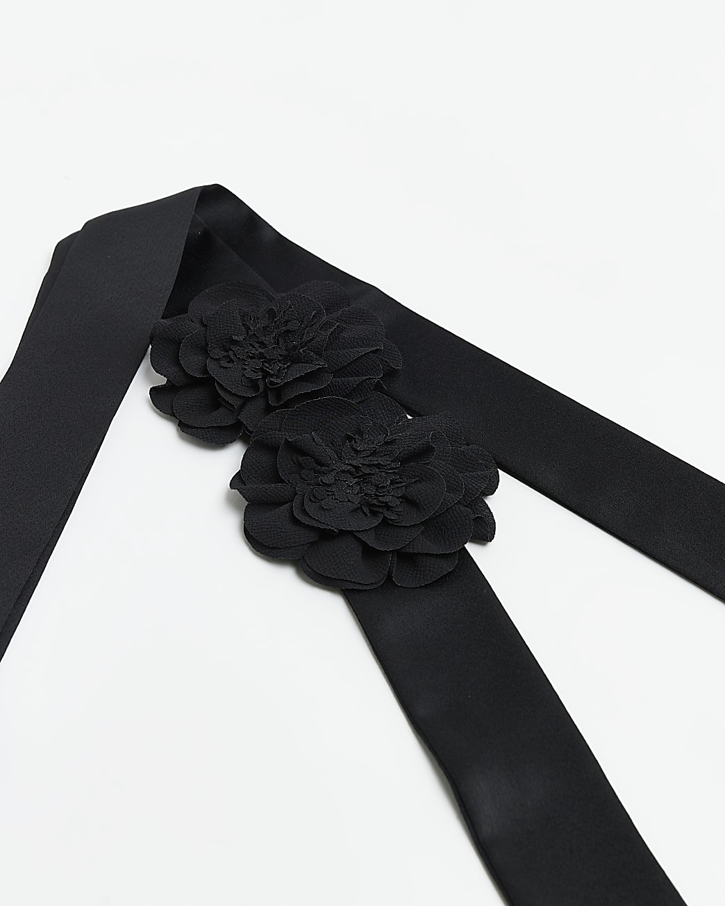 Black corsage scarf