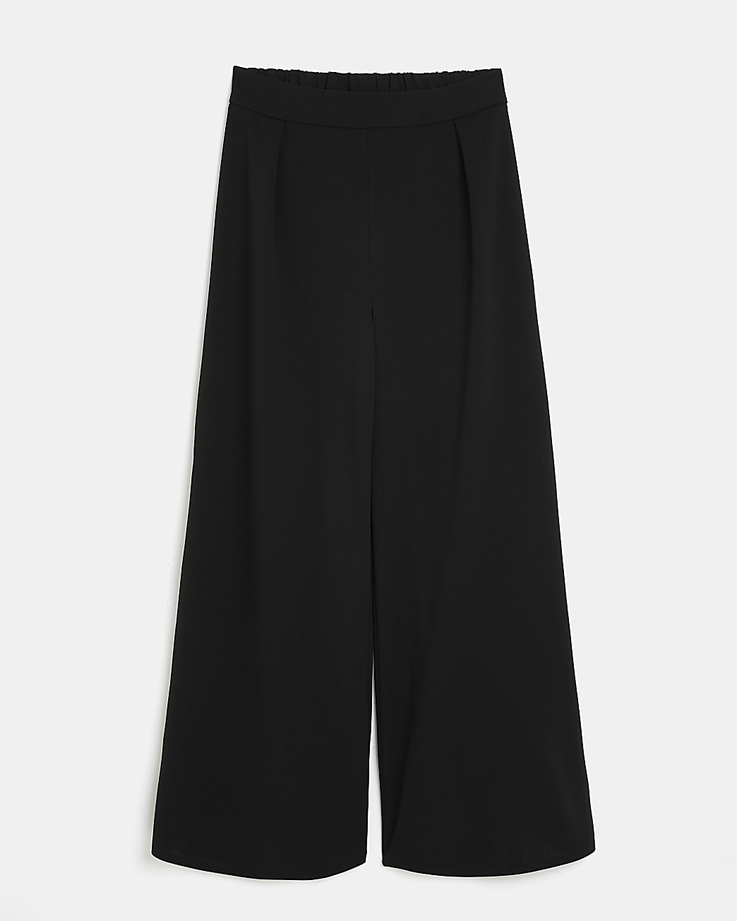Petite black wide leg trousers