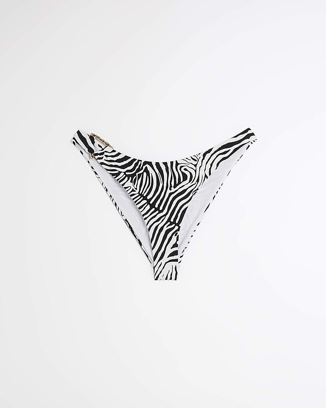 White animal print bikini bottoms
