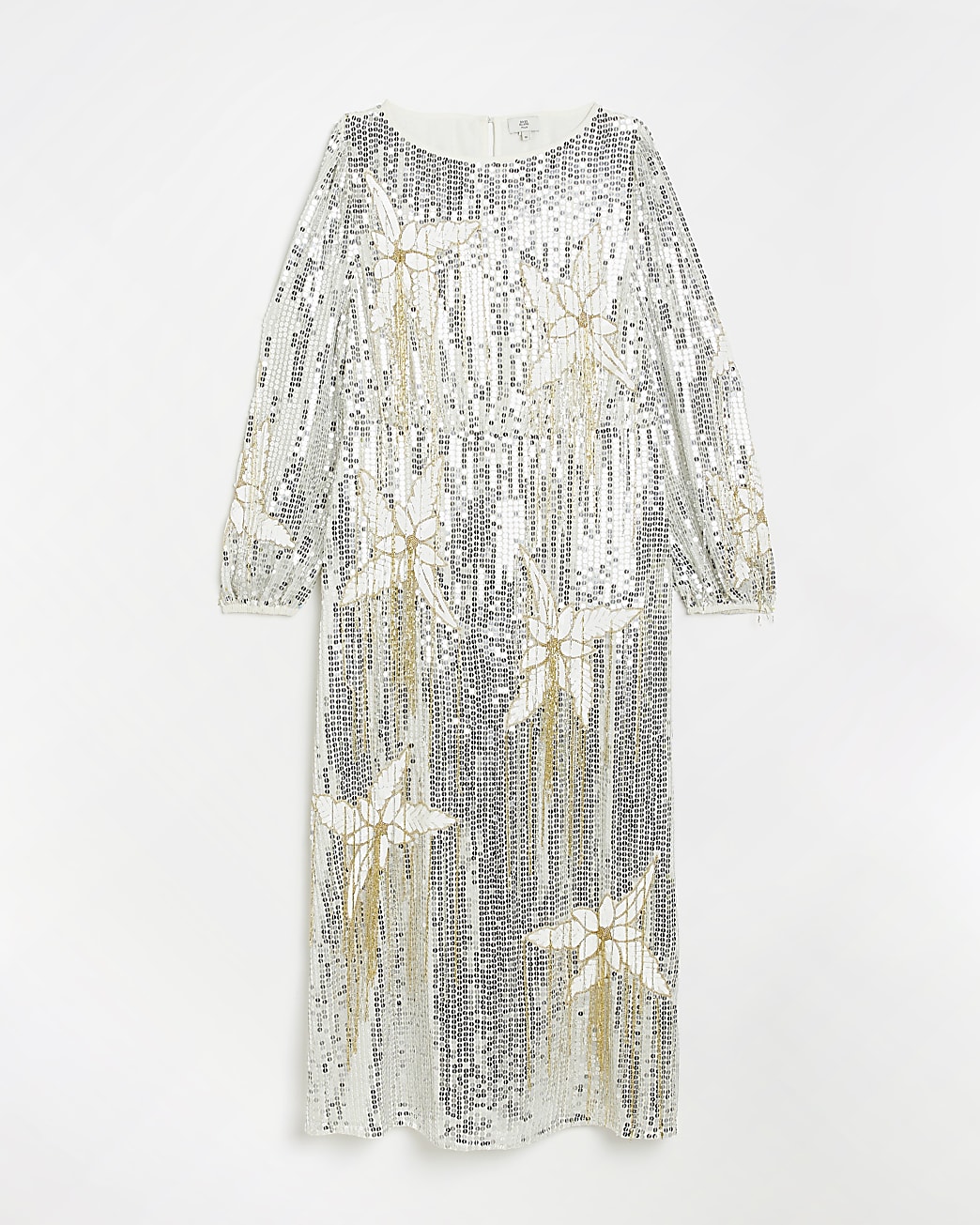 Plus silver sequin maxi dress