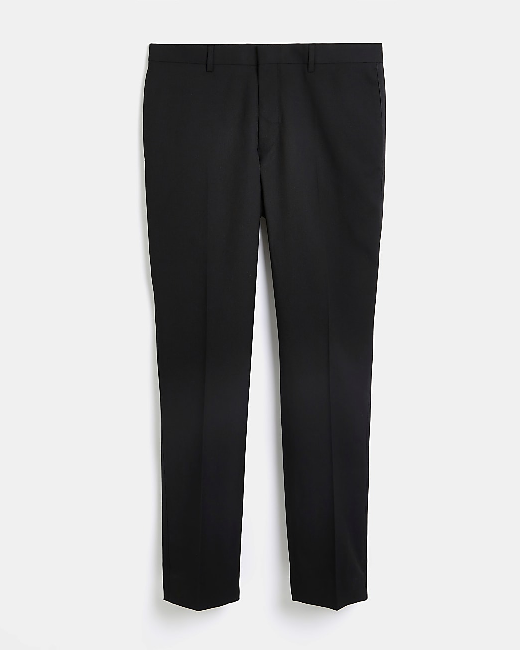 Black slim fit tuxedo suit trousers