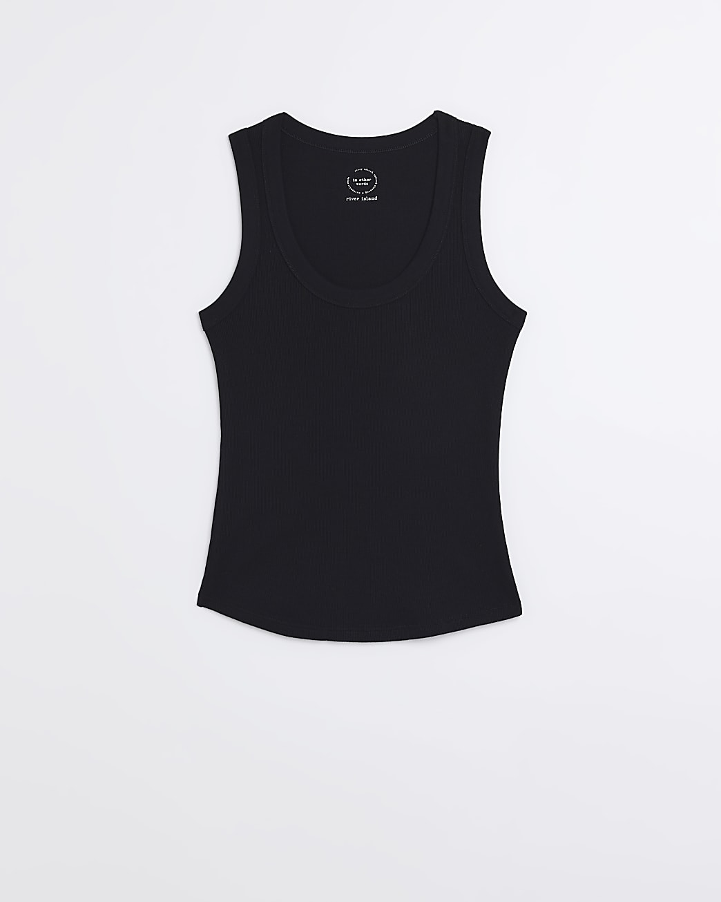 Black scoop vest top