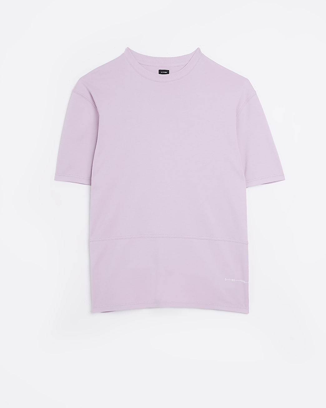 Purple regular fit stitch detail t-shirt