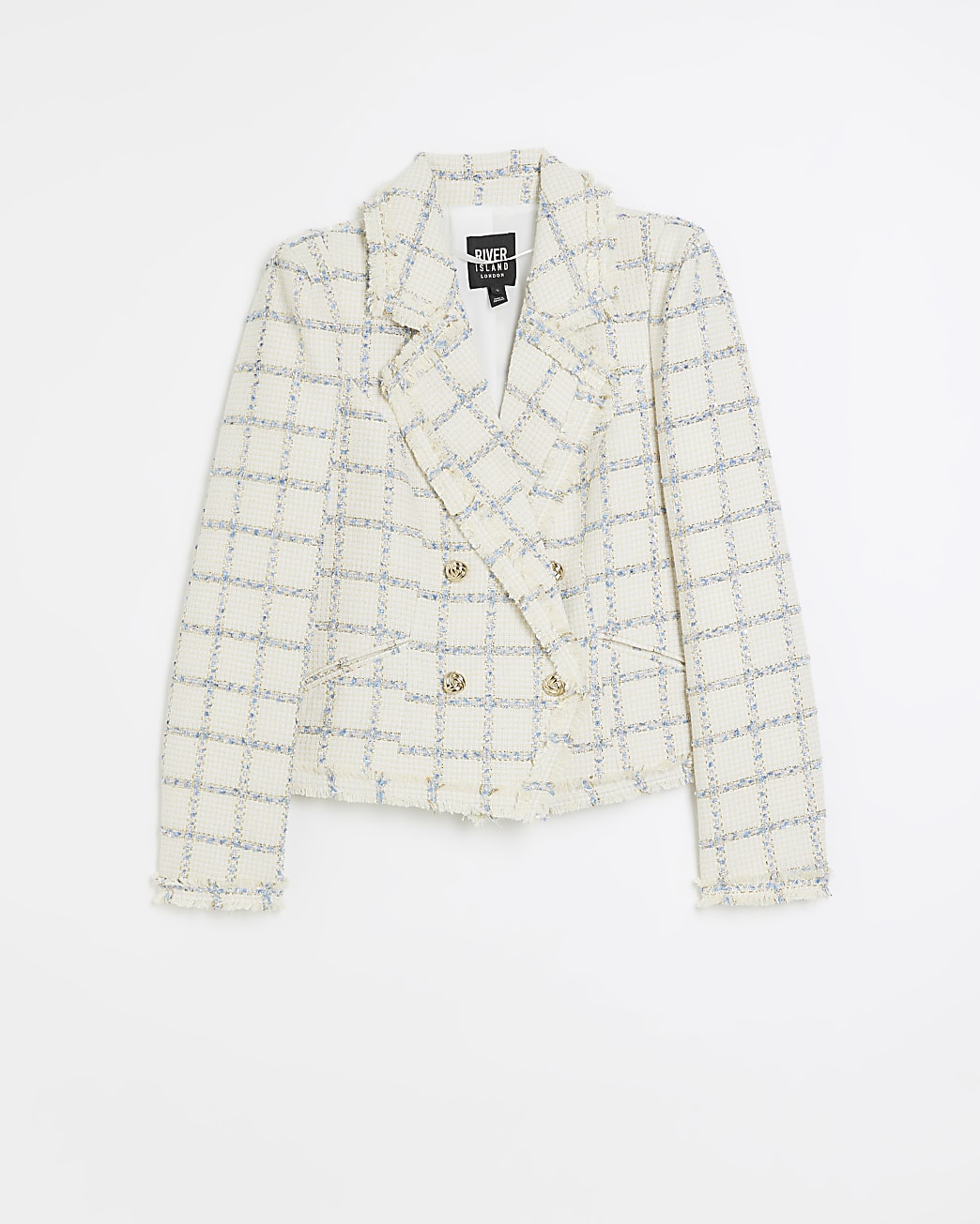 Cream check boucle Blazer