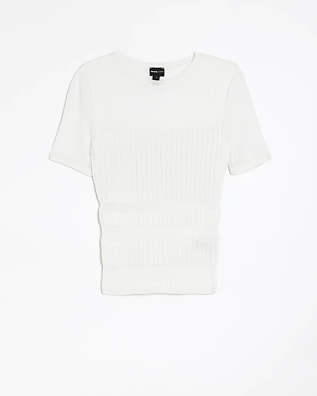 White sheer stripe top