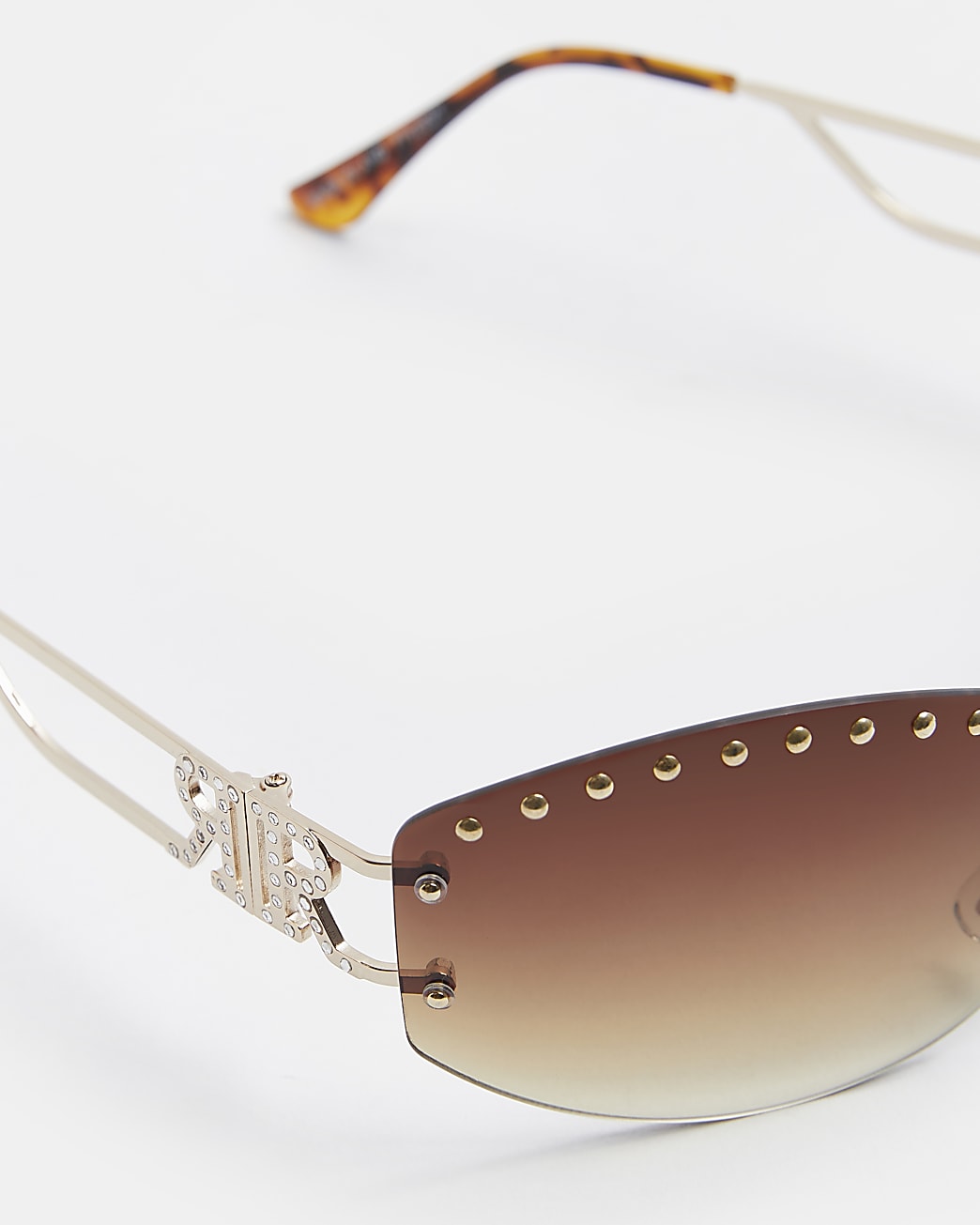 Brown studded sunglasses