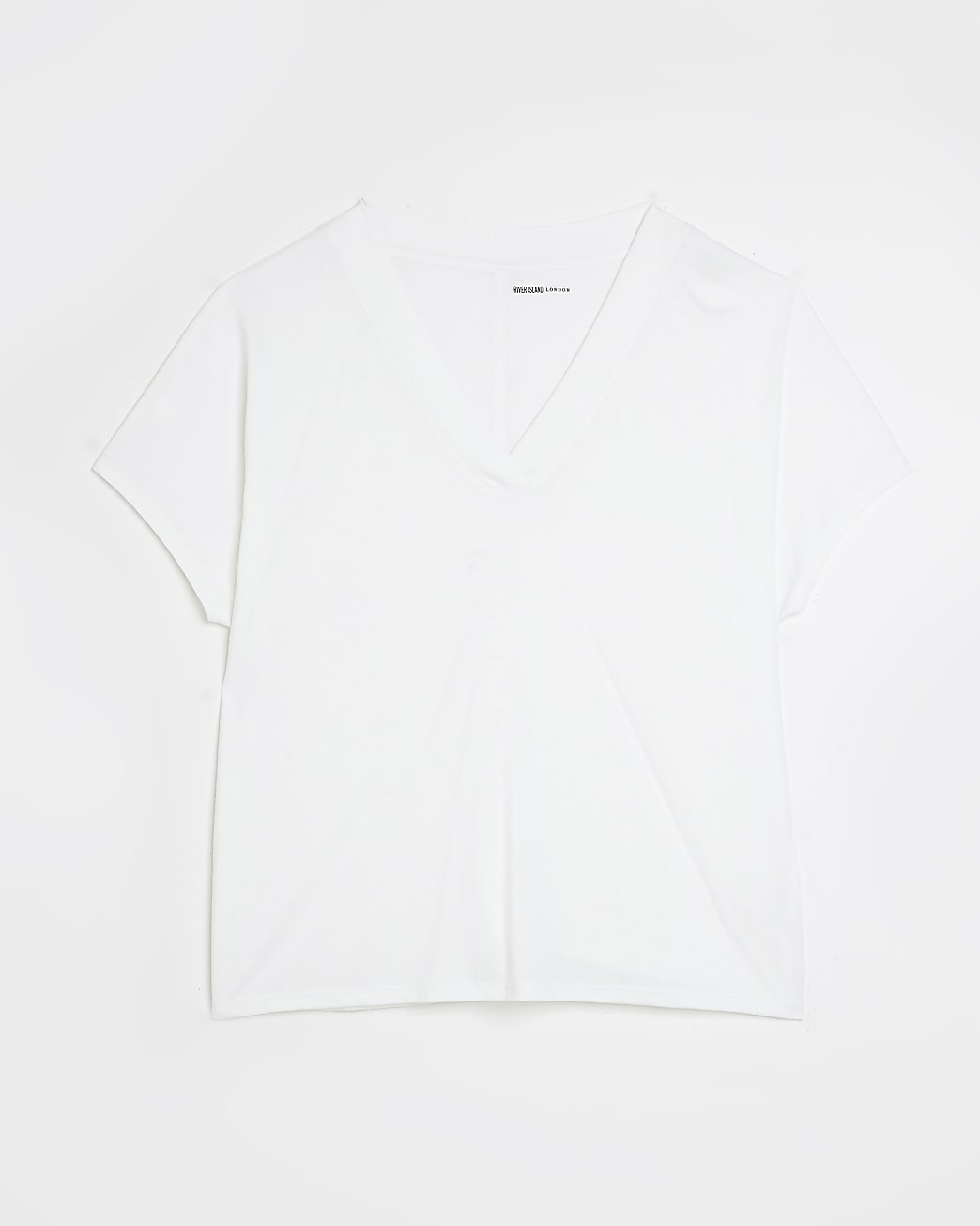 Plus white v-neck t-shirt