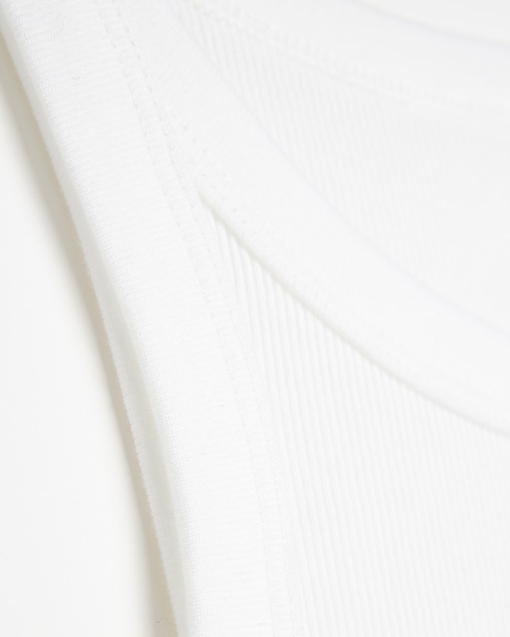White rib racer vest top