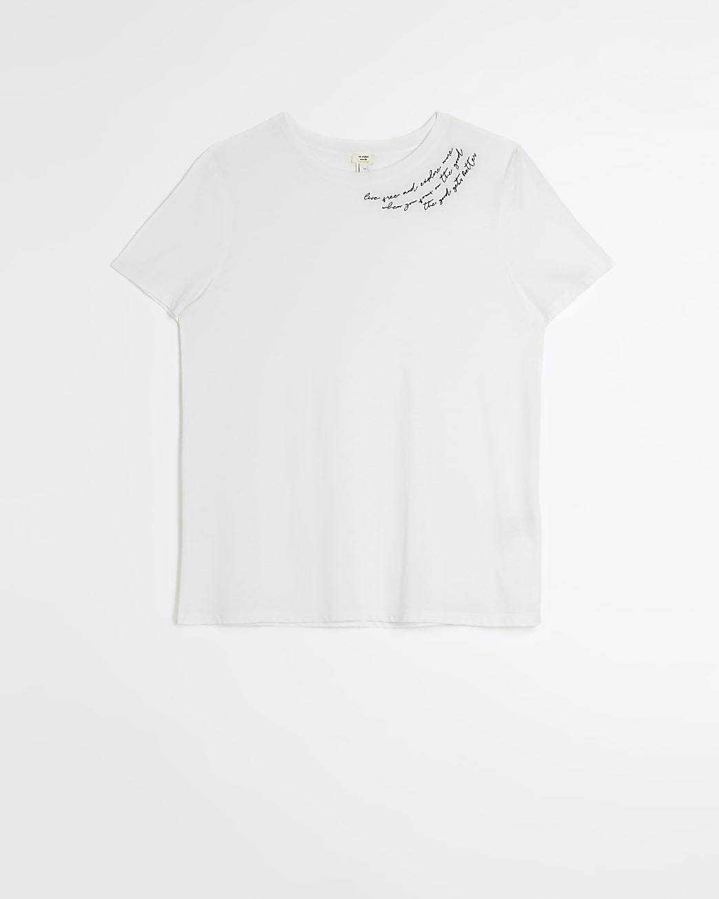 Cream embroidered t-shirt