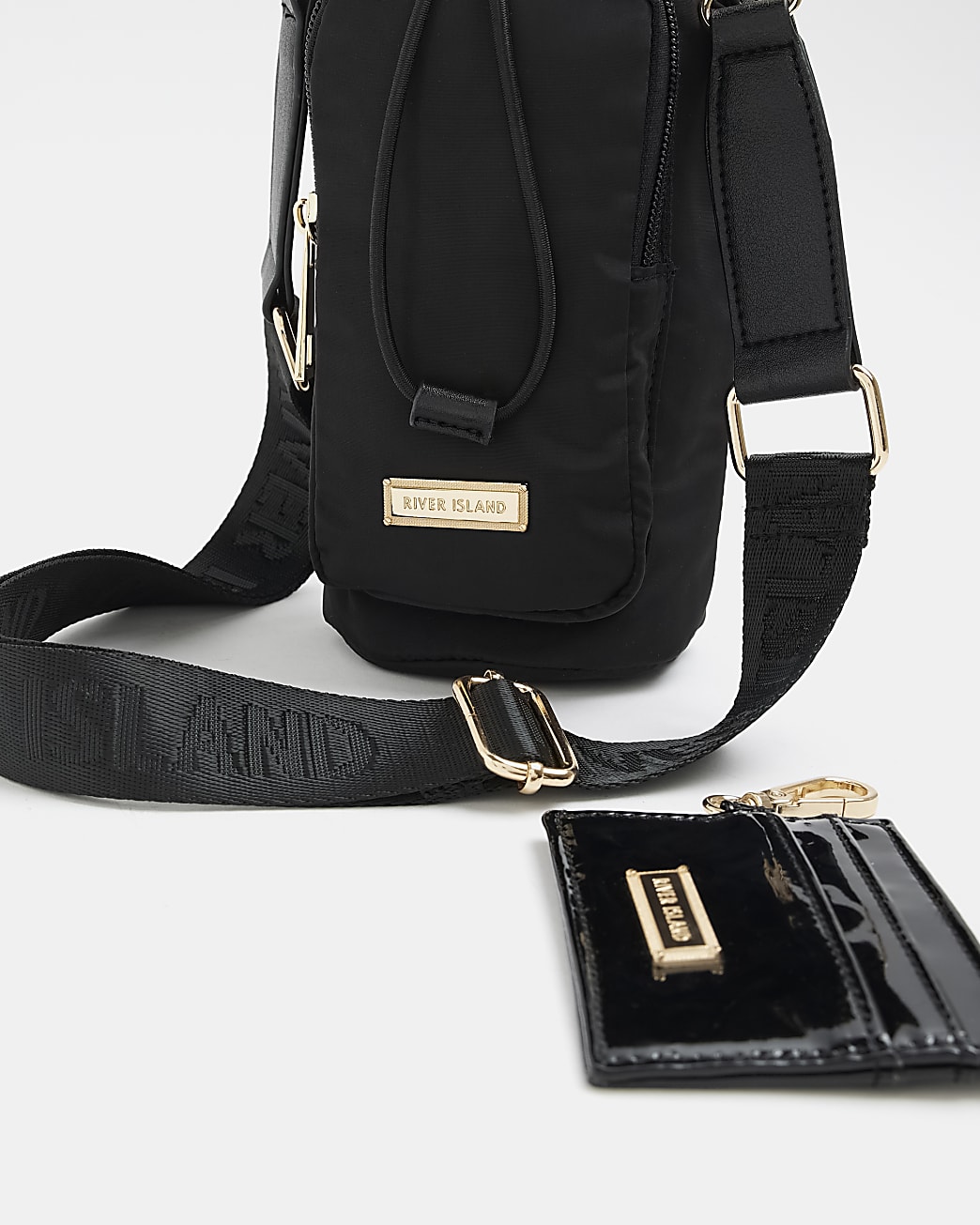 Black bottle holder bag