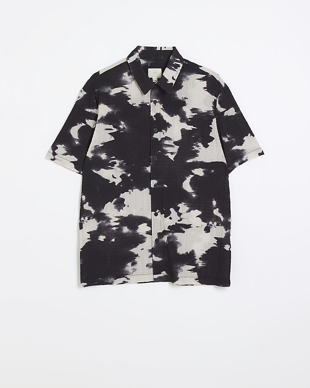 Black regular fit ink print shirt