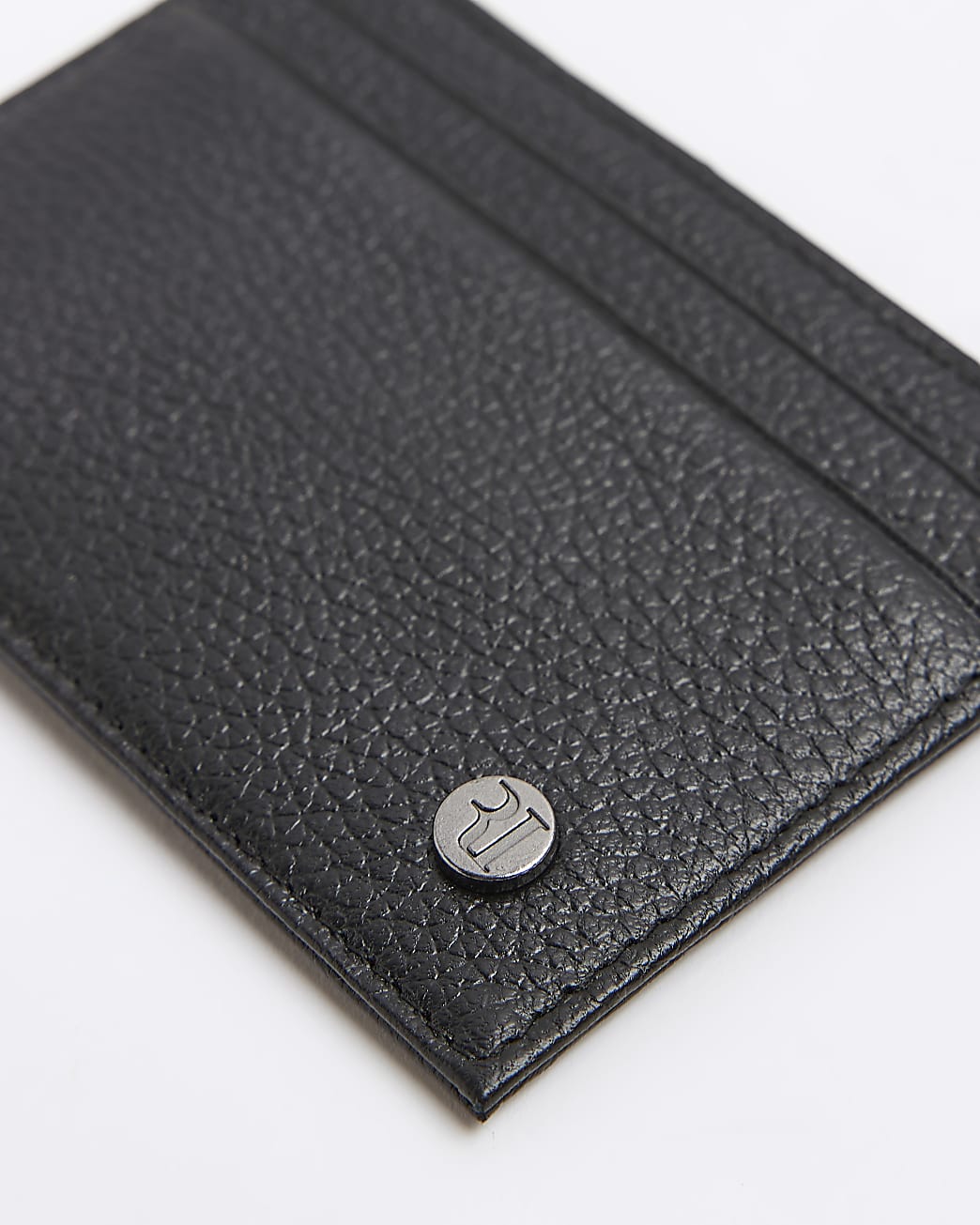 Black Leather Pebbled Cardholder