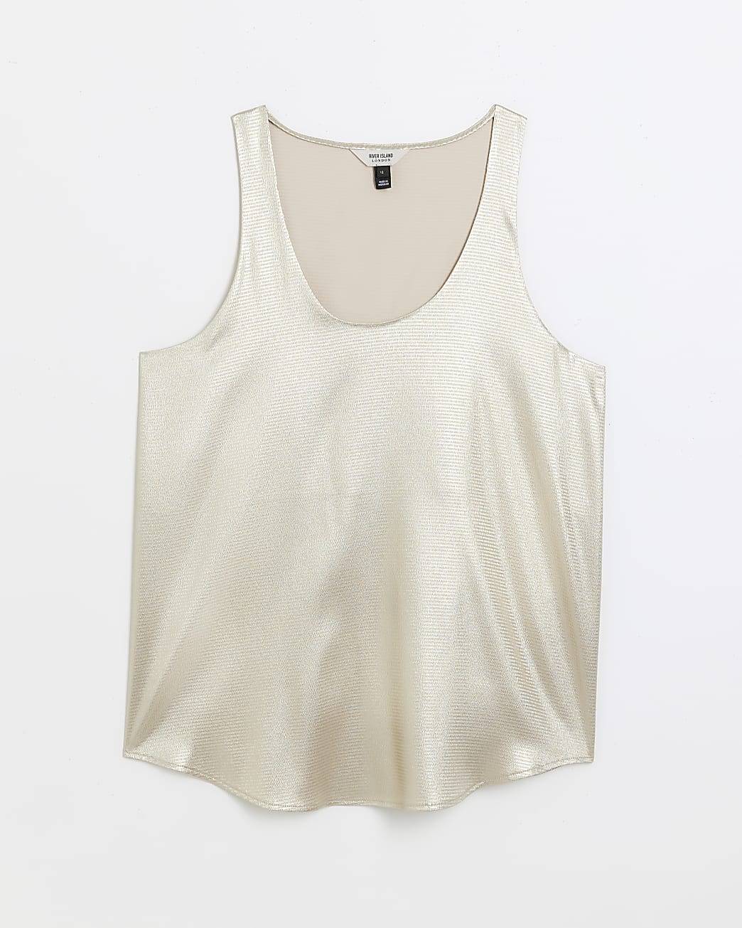 Gold Metallic Sleeveless Top