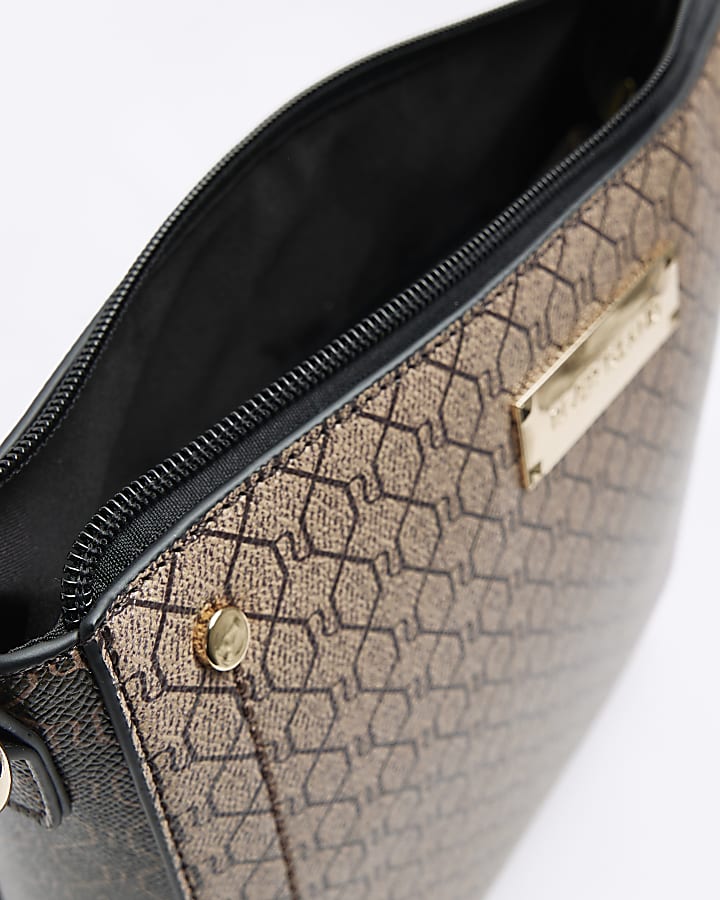 Brown monogram messenger bag