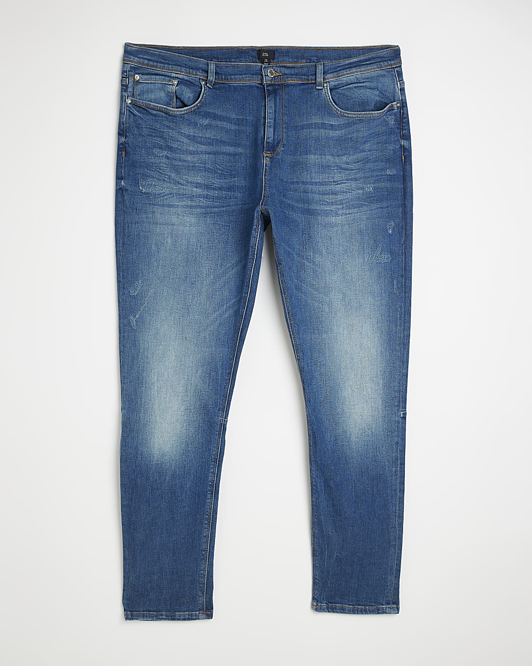 Big & Tall blue relaxed skinny fit jeans