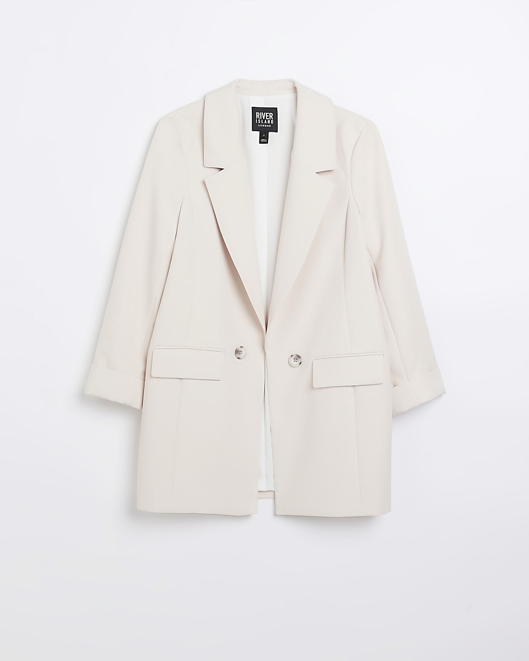 Cream longline blazer
