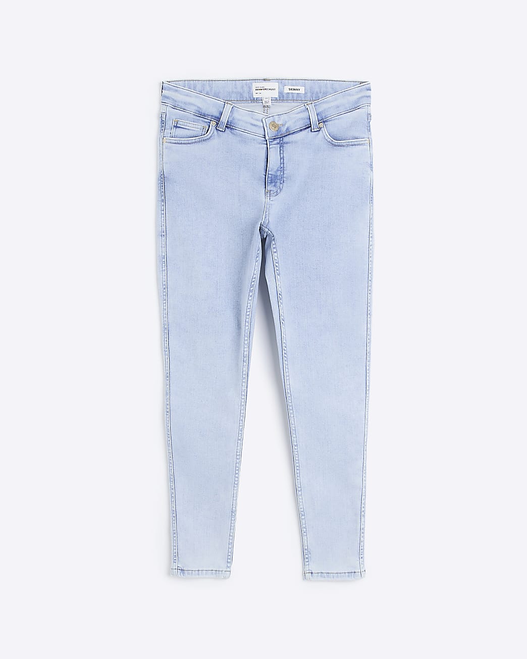 Blue low rise skinny jeans