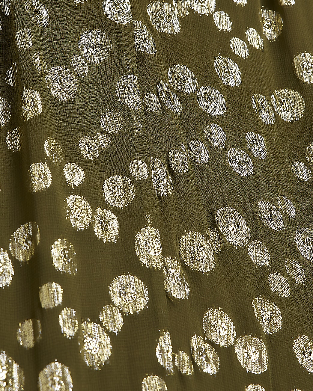 Plus khaki spot smock mini dress