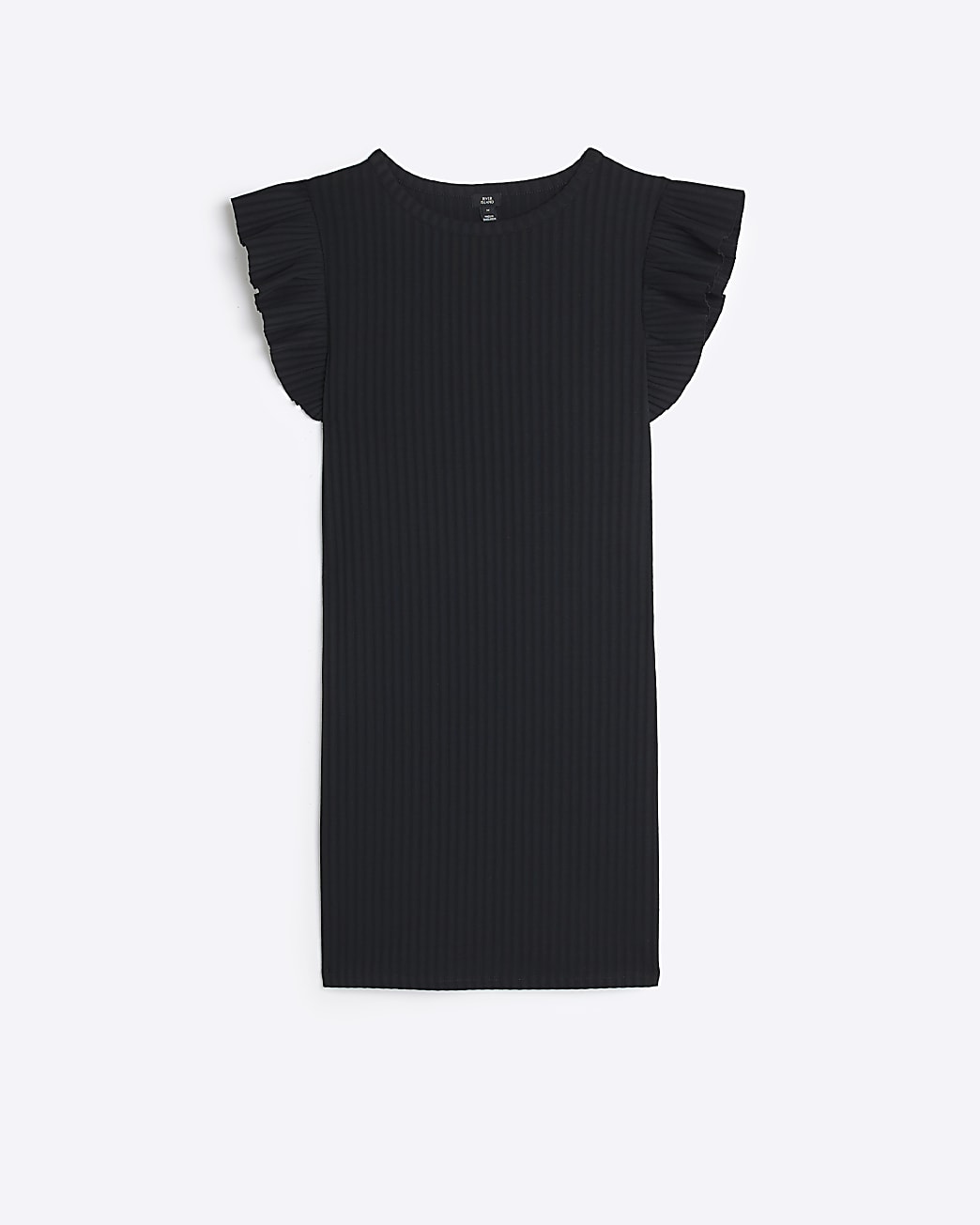 Black frill bodycon mini dress