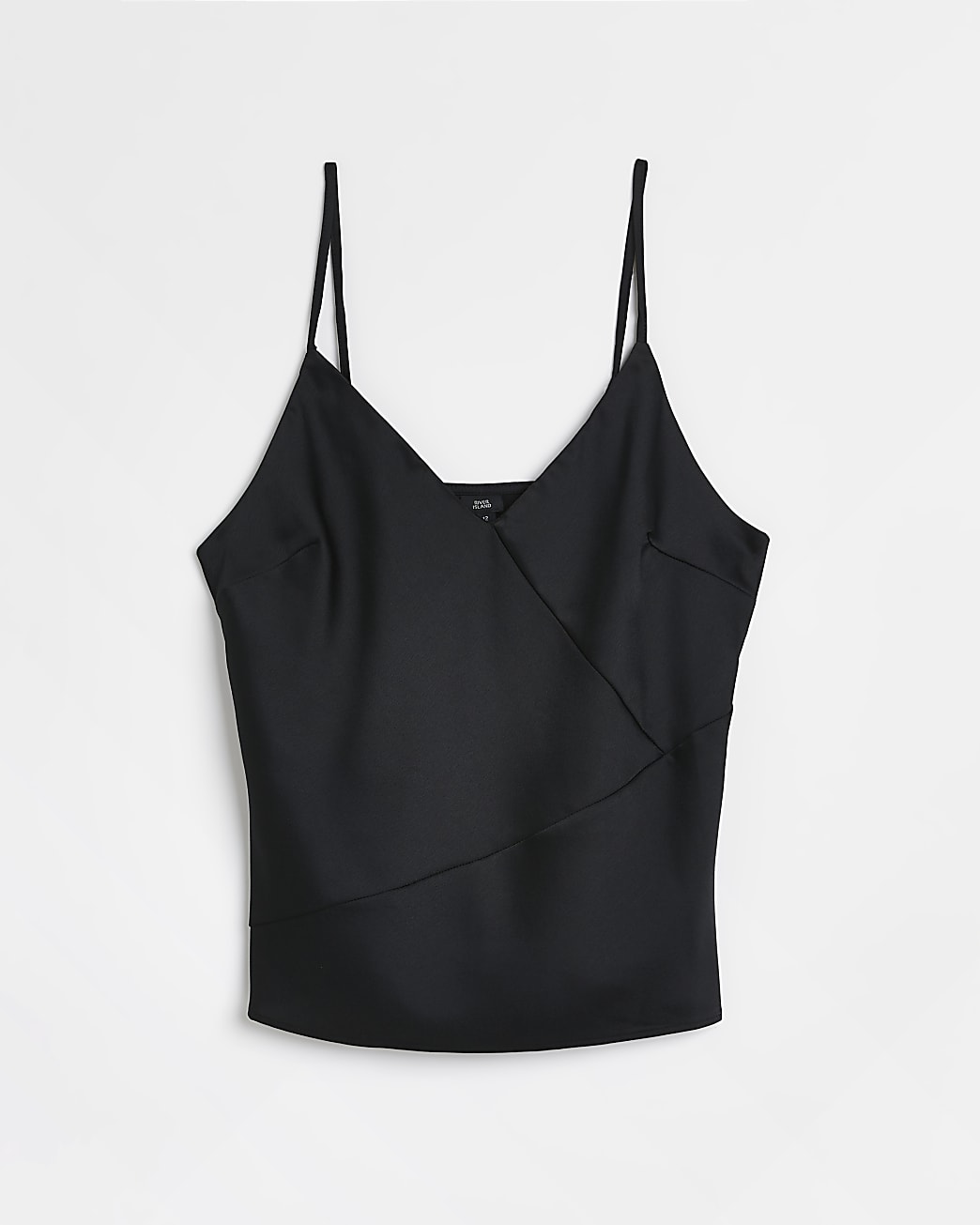 Black satin cami top