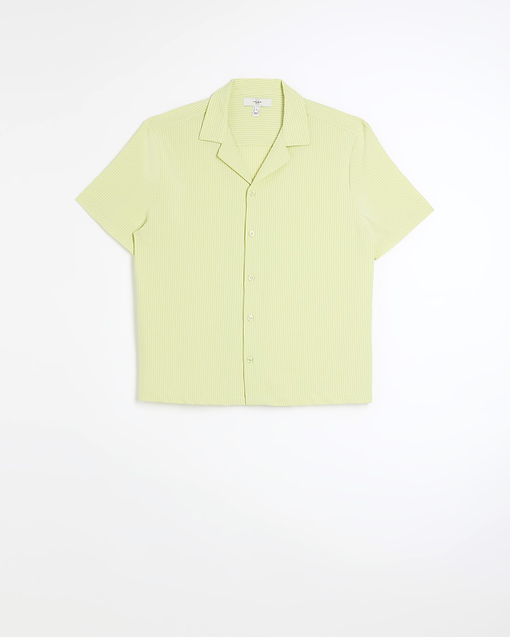 Light green regular fit seersucker shirt