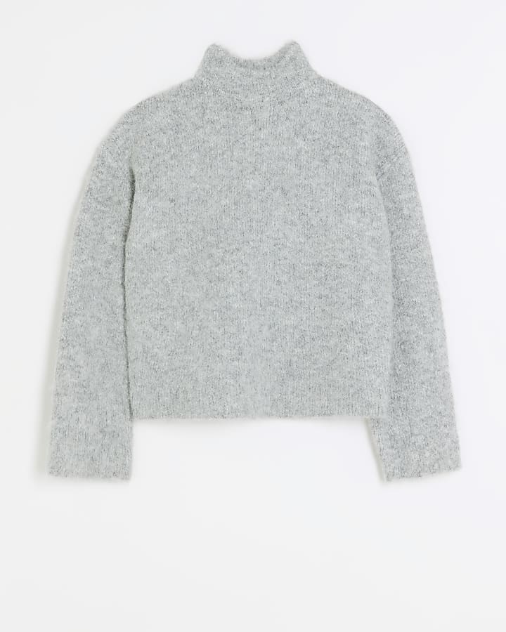 Grey high neck jumper