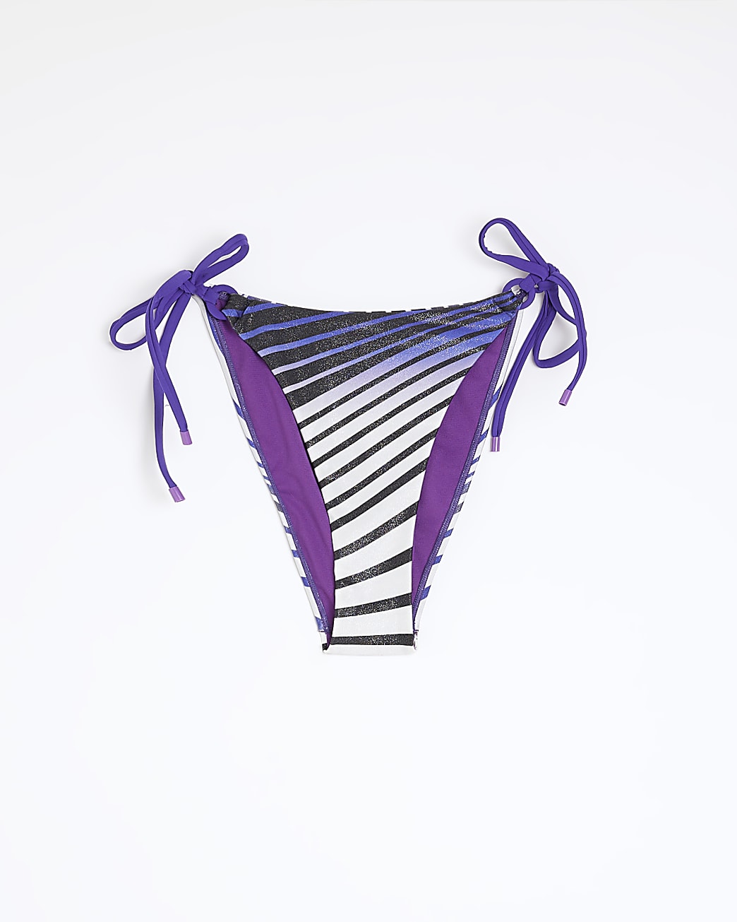 Blue stripe bikini bottoms