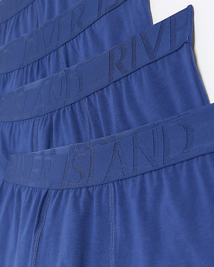 Navy regular fit multipack of 4 trunks